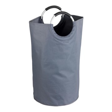 WENKO 3440803100 - Veļas grozs JUMBO 38x72 cm antracīts/sudraba/melns