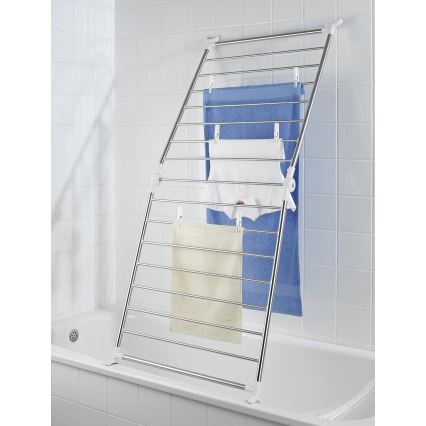 WENKO 3772020100 - Veļas žāvētājs PROFI 65x150 cm nerūsējošais tērauds/sudraba/balts