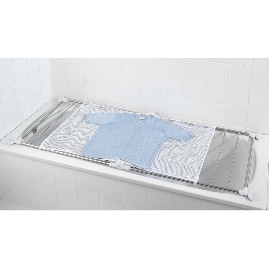 WENKO 3772020100 - Veļas žāvētājs PROFI 65x150 cm nerūsējošais tērauds/sudraba/balts