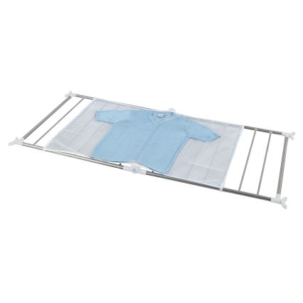 WENKO 3772020100 - Veļas žāvētājs PROFI 65x150 cm nerūsējošais tērauds/sudraba/balts
