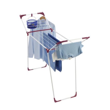 WENKO 3774021100 - Veļas žāvēšanas statīvs SUMMER DRY 153x76 cm balts/rozā