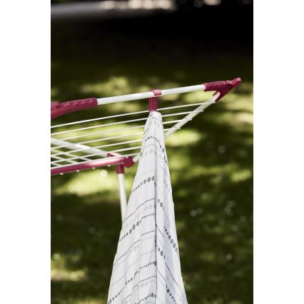 WENKO 3774021100 - Veļas žāvēšanas statīvs SUMMER DRY 153x76 cm balts/rozā