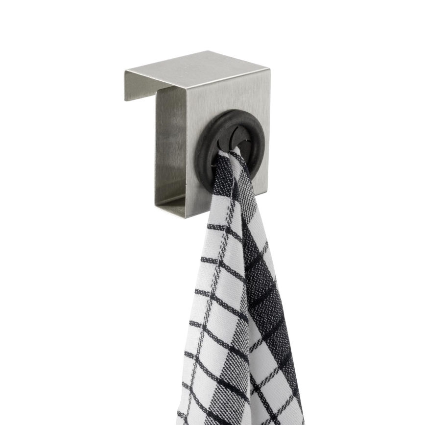 WENKO 4368060100 - Āķis PUSH 5x6 cm sudraba/melna
