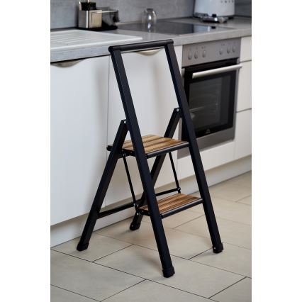WENKO 50482100 - ALU-DESIGN alumīnija kāpnes 44x101 cm, melnas