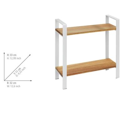 WENKO 53024100 - LOUISA plaukts 32x33 cm balts/brūns