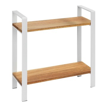 WENKO 53024100 - Plaukts LOUISA 32x33 cm balts/brūns