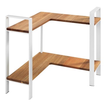 WENKO 53025100 - Plaukts LOUISA 30x33 cm balts/brūns
