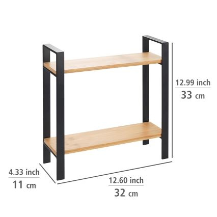 WENKO 53029100 - Plaukts LOU 32x33 cm melns/brūns