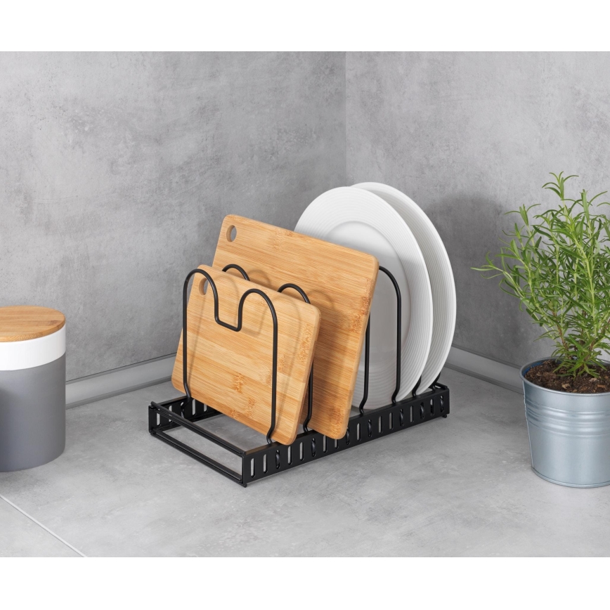 WENKO 53149100 - Vāku un pannu turētājs 18x18 cm melns