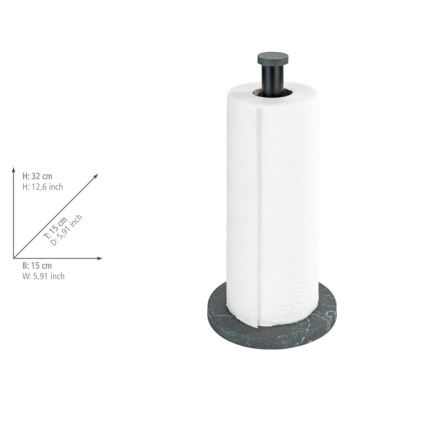 WENKO 53212100 - Papīra dvieļu turētājs 15x32 cm melns