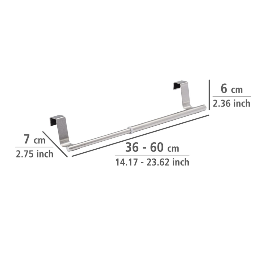 WENKO 53245100 - Dvieļu turētājs TELESCOPE 7x6 cm sudraba/melna