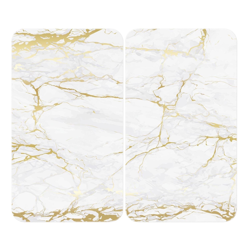WENKO 53901100 - Plīts vāks 30x52 cm balts/pelēks/caurspīdīgs