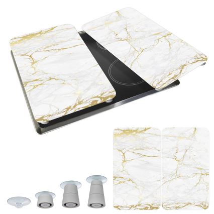 WENKO 53901100 - Plīts vāks 30x52 cm balts/pelēks/caurspīdīgs