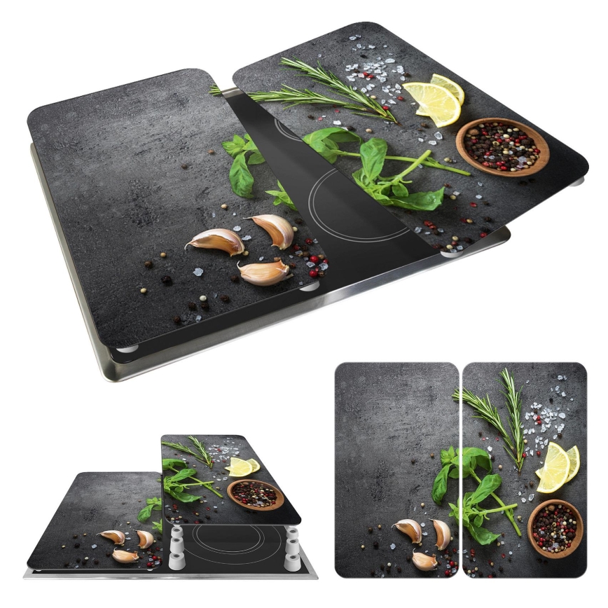 WENKO 53907100 - Plīts virsmas pārsegs 30x52 cm daudzkrāsains/pelēks/caurspīdīgs