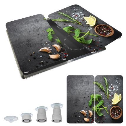 WENKO 53907100 - Plīts virsmas pārsegs 30x52 cm daudzkrāsains/pelēks/caurspīdīgs