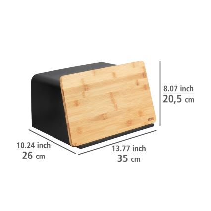 WENKO 54098100 - Maizes kaste KUBO 35x26,5 cm melna/brūna
