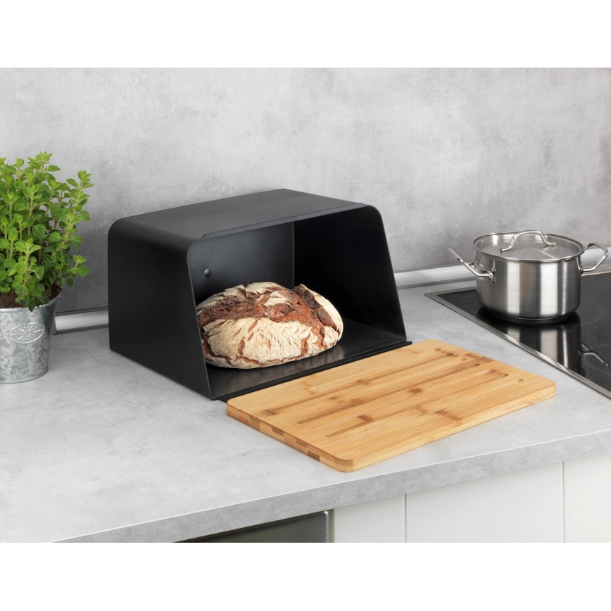 WENKO 54098100 - Maizes kaste KUBO 35x26,5 cm melna/brūna