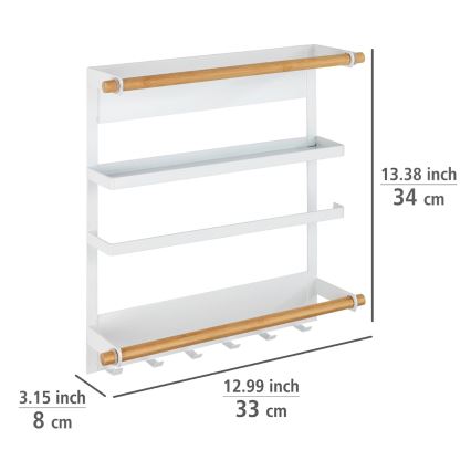 WENKO 54113100 - Organizators MAGNA 33x34 cm balts/brūns/melns