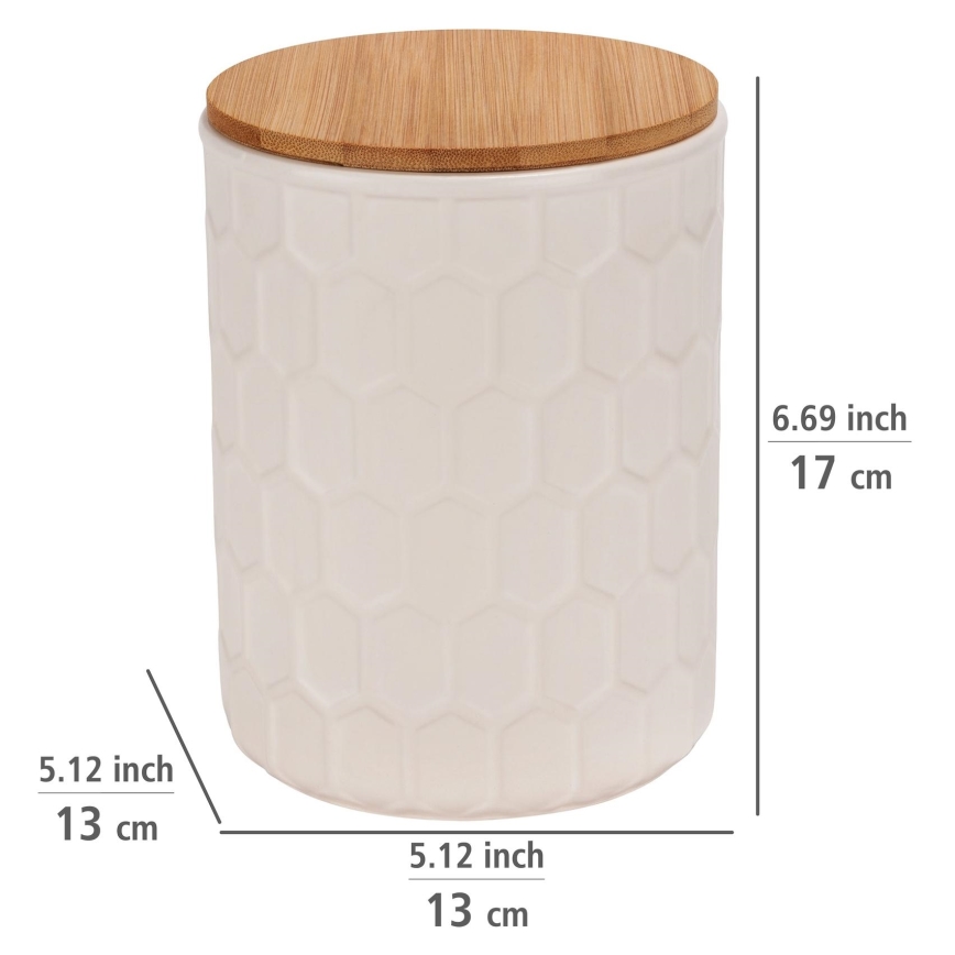 WENKO 54222100 - Kaste MAYA 13x17 cm balta/brūna