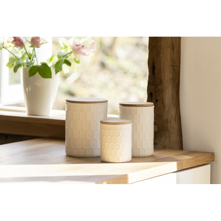 WENKO 54222100 - Kaste MAYA 13x17 cm balta/brūna