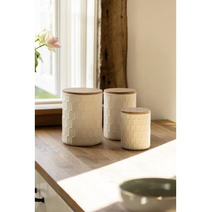 WENKO 54222100 - Kaste MAYA 13x17 cm balta/brūna