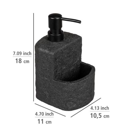 WENKO 54667100 - Ziepju dozators FESTIVAL 10,5x18 cm melns