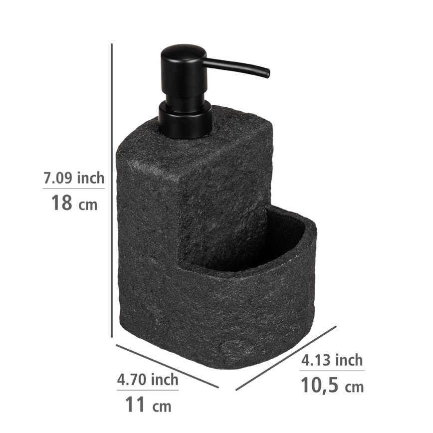WENKO 54667100 - Ziepju dozators FESTIVAL 10,5x18 cm melns