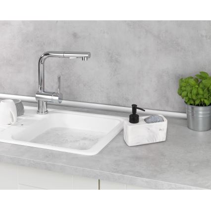 WENKO 54668100 - Ziepju dozators RESA 14,5x14,3 cm balts/melns
