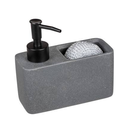 WENKO 54669100 - Ziepju dozators RESA 14,5x14,3 cm pelēks/melns