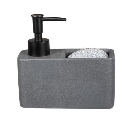 WENKO 54669100 - Ziepju dozators RESA 14,5x14,3 cm pelēks/melns