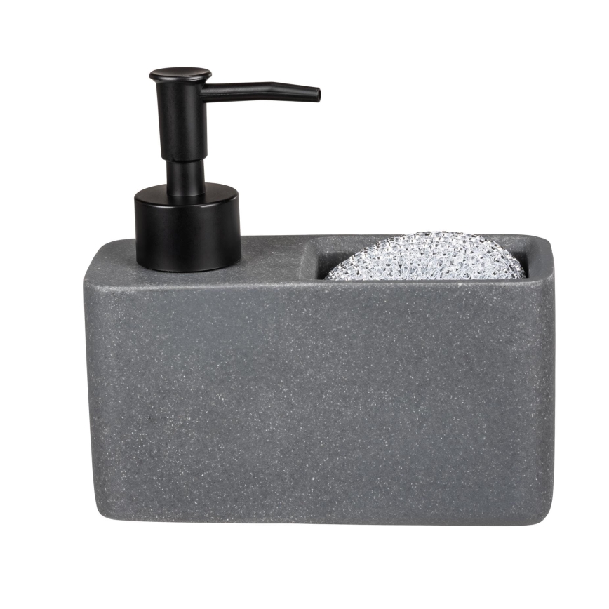 WENKO 54669100 - Ziepju dozators RESA 14,5x14,3 cm pelēks/melns