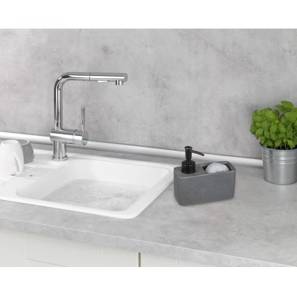 WENKO 54669100 - Ziepju dozators RESA 14,5x14,3 cm pelēks/melns
