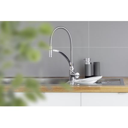 WENKO 54735100 - Mazgāšanas stacija EASY SQUEEZ-E 15x18 cm pelēka/pelēka
