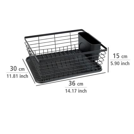 WENKO 54766100 - Trauku žāvētājs BLACK OUTDOOR KITCHEN 36x30 cm melns/melns