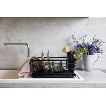 WENKO 54766100 - Trauku žāvētājs BLACK OUTDOOR KITCHEN 36x30 cm melns/melns