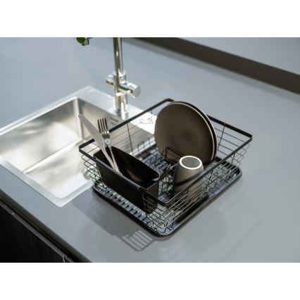 WENKO 54766100 - Trauku žāvētājs BLACK OUTDOOR KITCHEN 36x30 cm melns/melns