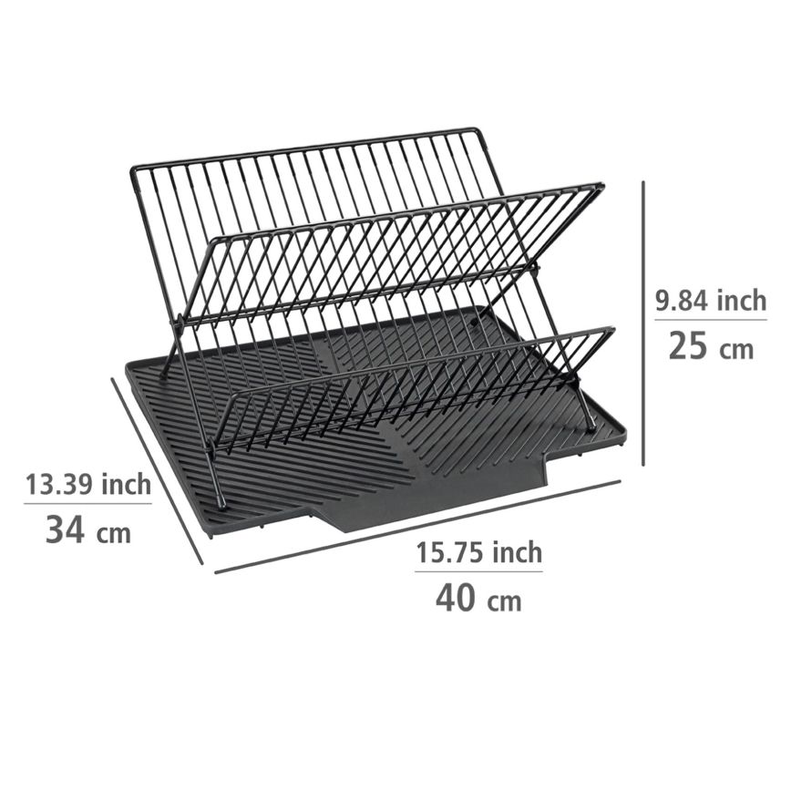 WENKO 54771100 - Trauku žāvēšanas paliktnis NELIA 34x40 cm melns