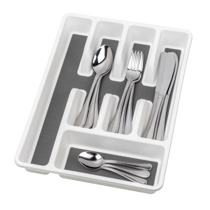 WENKO 54788100 - Galda piederumu ieliktnis 26,5x36,5 cm balta/pelēka