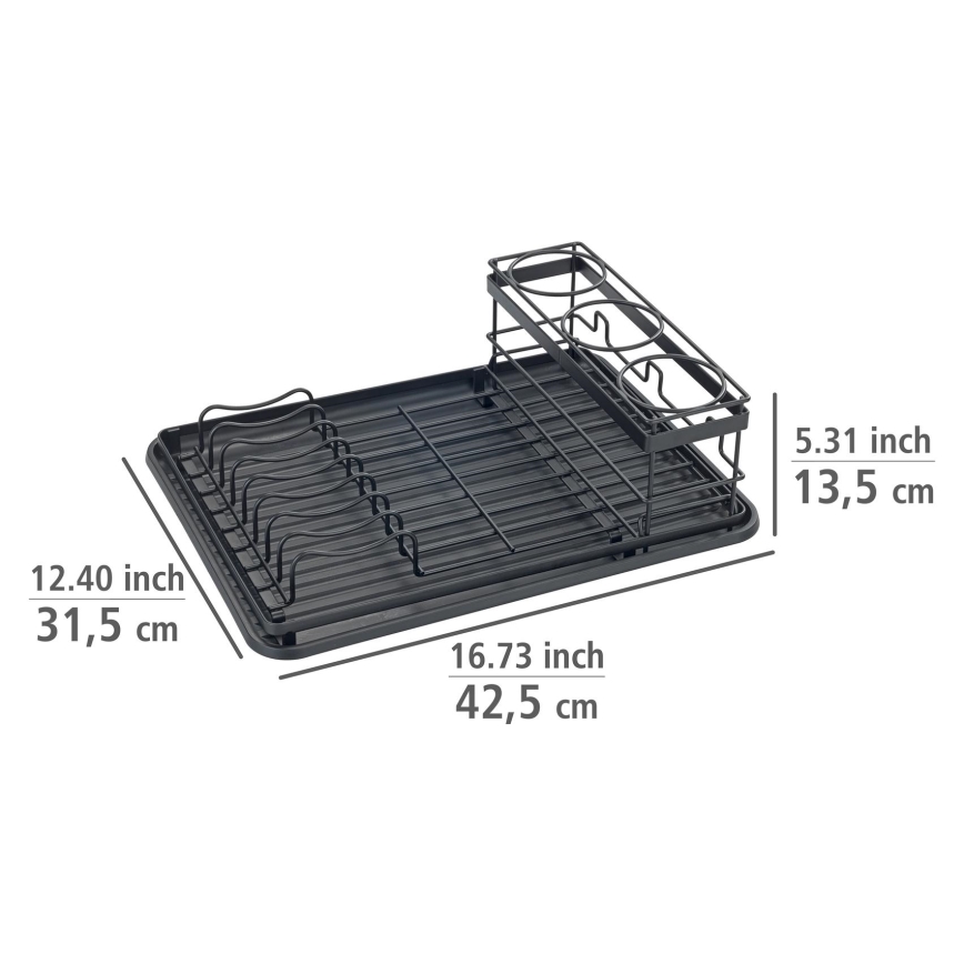 WENKO 54798100 - Trauku žāvētājs AMY 42,5 x 31,5 cm, melns