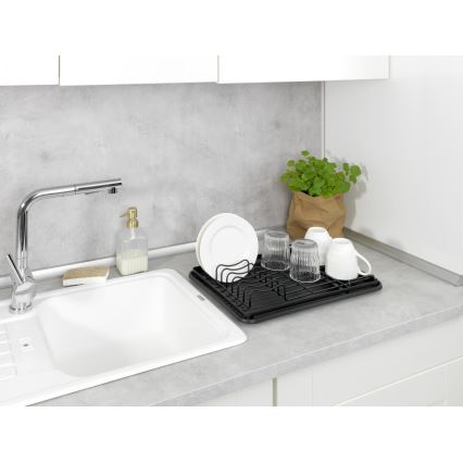WENKO 54798100 - Trauku žāvētājs AMY 42,5 x 31,5 cm, melns