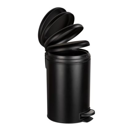 WENKO 54913100 - Atkritumu tvertne LEMAN 25x38 cm melna