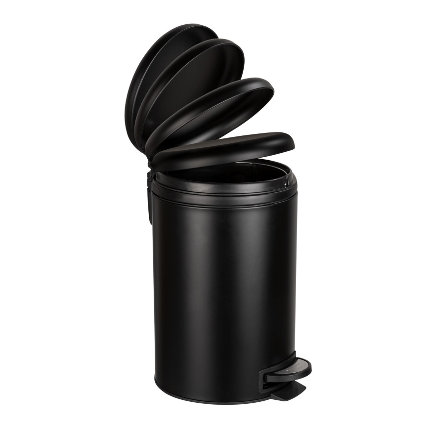 WENKO 54913100 - Atkritumu tvertne LEMAN 25x38 cm melna