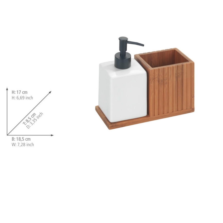 WENKO 54944100 - Ziepju dozators MERA 18,5x17 cm brūns