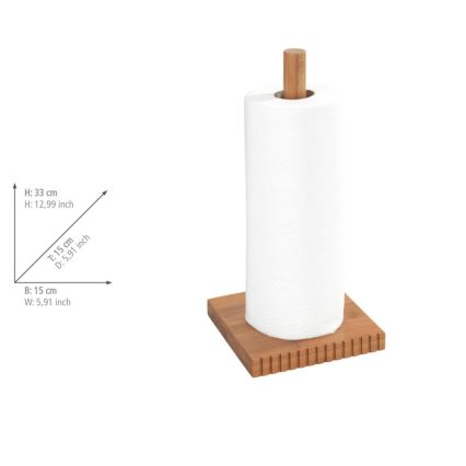 WENKO 54946100 - Ruļļu turētājs MERA 15x33 cm brūns