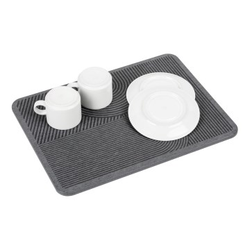 WENKO 54955100 - Trauku žāvēšanas paliktnis DAMON 40x30 cm diatomīts/pelēks