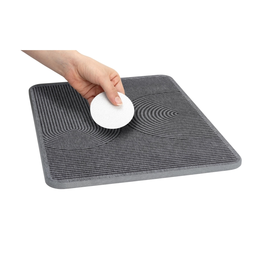 WENKO 54955100 - Trauku žāvēšanas paliktnis DAMON 40x30 cm diatomīts/pelēks