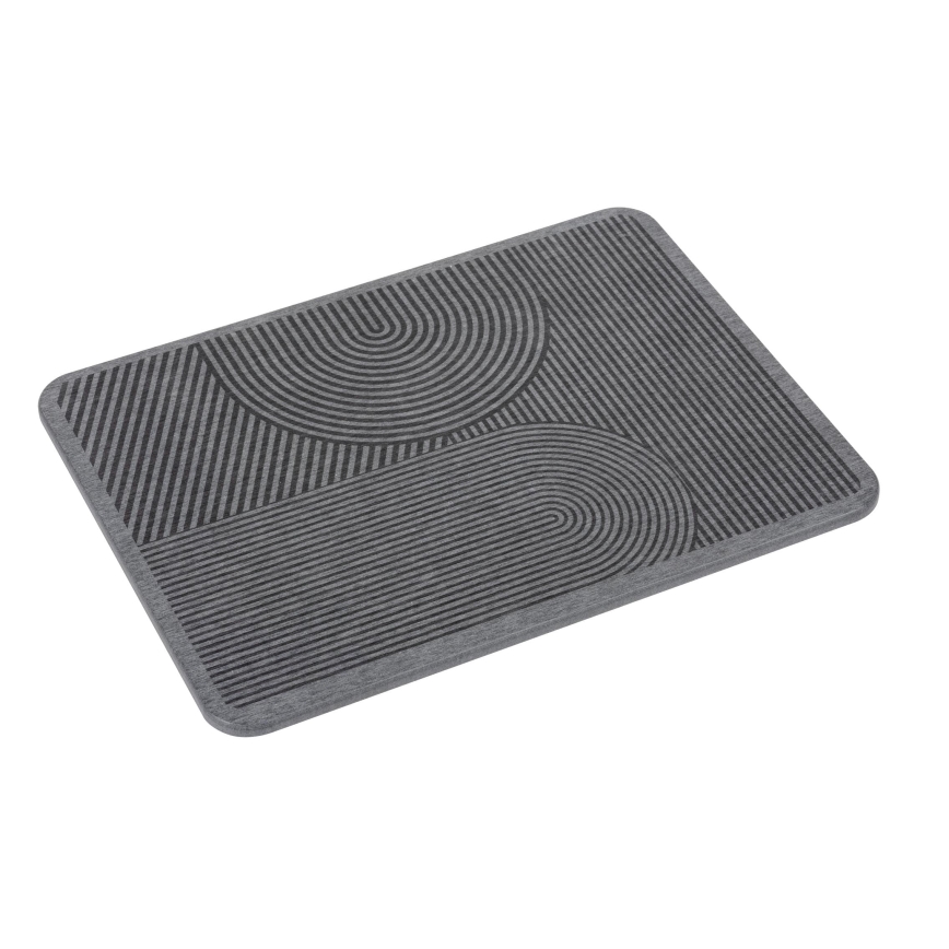 WENKO 54955100 - Trauku žāvēšanas paliktnis DAMON 40x30 cm diatomīts/pelēks