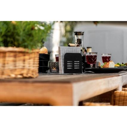 WENKO 55025100-Salvešu turētājs BLACK OUTDOOR KITCHEN 15x12,5 cm melns