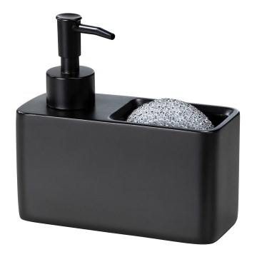 WENKO 55076100 - Šķidro ziepju dozators BLACK OUTDOOR KITCHEN 14,5x14,3 cm melns
