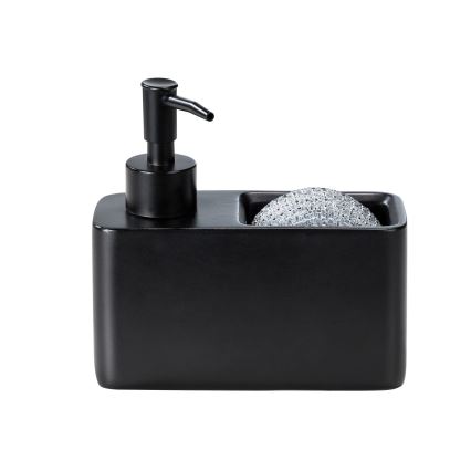 WENKO 55076100 - Šķidro ziepju dozators BLACK OUTDOOR KITCHEN 14,5x14,3 cm melns